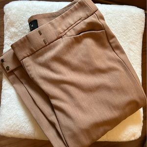 White House Black Market “Slim Flare” Pants, Light Brown/Camel, Size 00